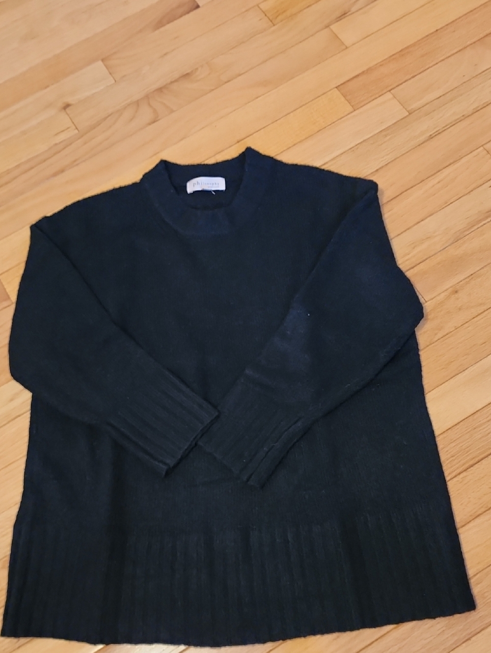 Philosophy Black Crewneck Sweater
